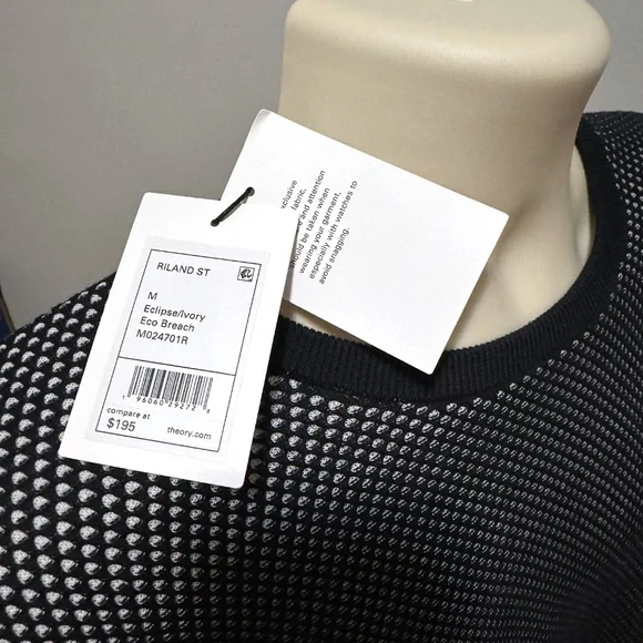 Theory Riland St Crew Sweater - Eclipse/Ivory